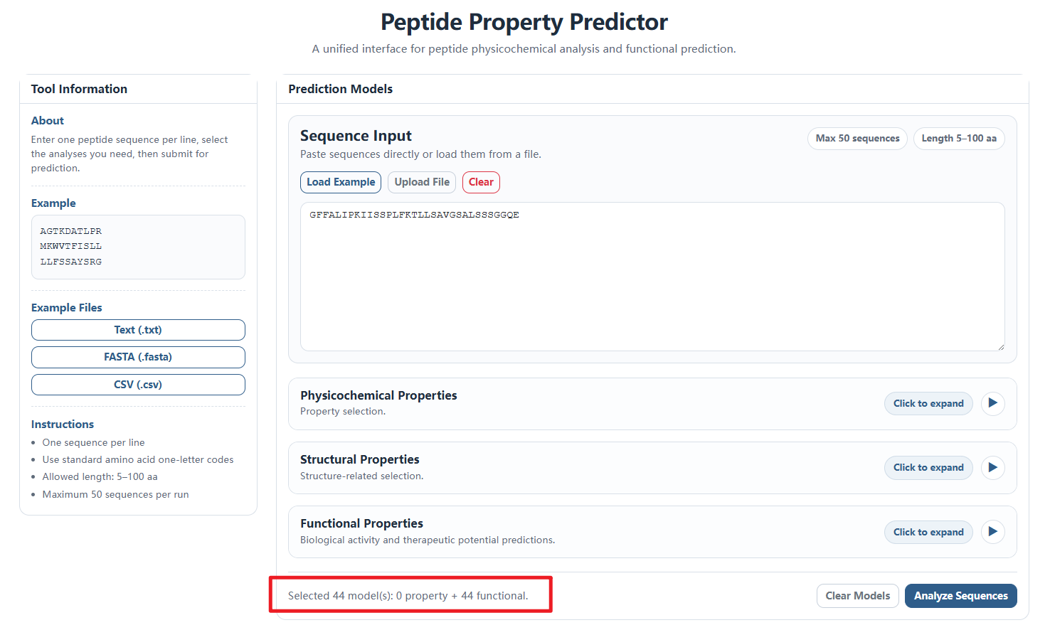 Tools page overview